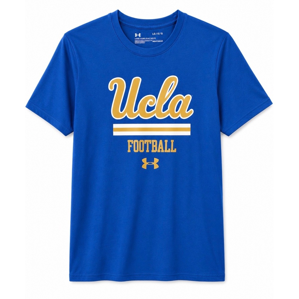 Under Armour UCLA‎ Football HeatGear T-Shirt Blue Men's Large Athletic Tee